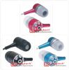 stereo earphone with crystal