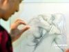 图为展出作品《蒙娜丽莎》(九四年)及《篮球巨星乔丹》。