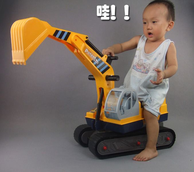 【挖土机玩具 儿童车汽车模型 工程车挖机车模