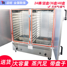 商用蒸飯櫃雙門24盤蒸飯車商用燃氣蒸箱包子饅頭蒸房食堂用蒸飯車