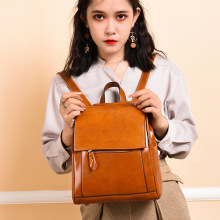 雙肩包女2025新款斜挎軟皮真皮女包歐美時尚大容量旅行背包 批發
