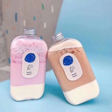 一次性PET塑料透明食品罐網紅奶茶果汁飲料鋁蓋瓶方形酸奶塑料瓶
