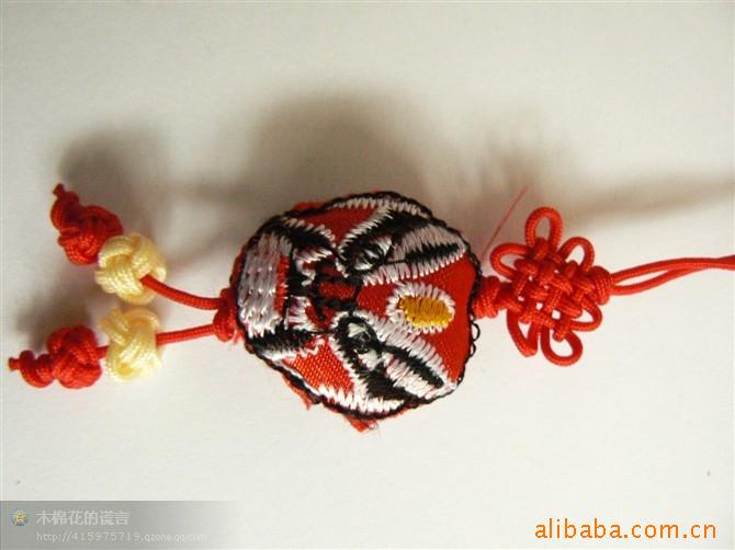 布艺脸谱中国结手机小挂件饰品定制批发,布艺