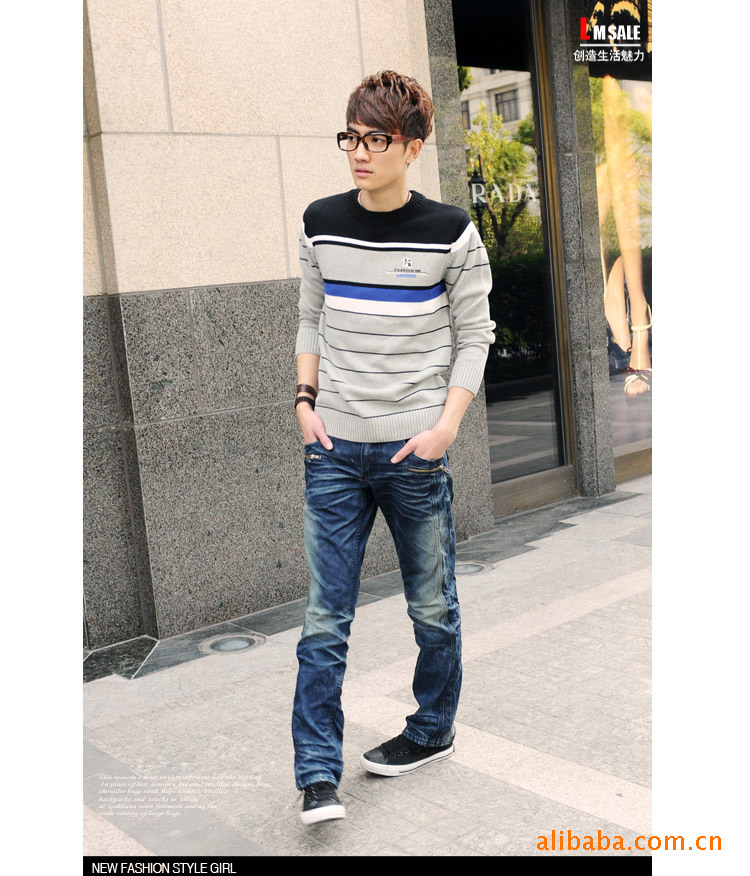 乐麦尚品<em>男士</em>毛衣圆领<em>外套</em> 男款<em>秋冬装外套</em> 毛