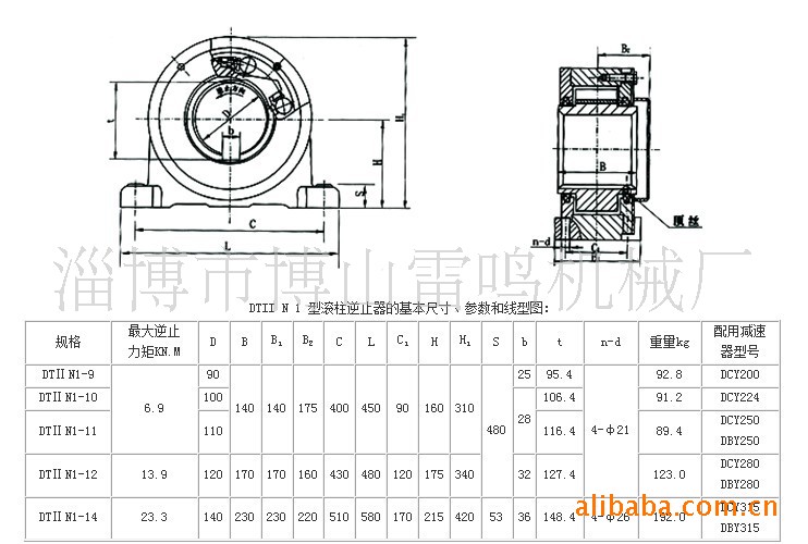 供dt2型滚柱逆止器