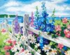 30*40花海 网络爆款 数字油画厂家 风景数字油画 经典数字油画