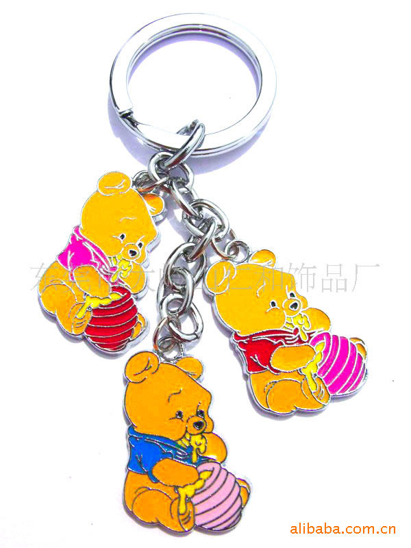 【匙扣配饰批发 滴油吊坠钥匙扣 合金卡通吊坠