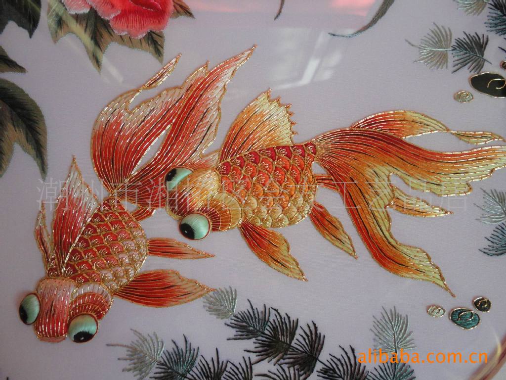 广东潮州 纯手工刺绣粤绣广绣潮绣礼品工艺品