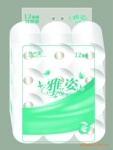 卷纸/洁白/卫生纸/柔软/吸水强厂家直销 雅姿12卷卷纸