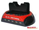 专业供应多功能移动硬盘底座、硬盘拷贝卡座(5个USB-HUB)