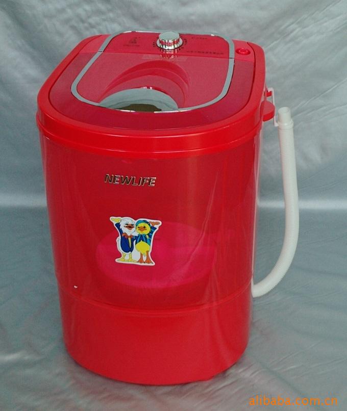 XPB30-288红小鸭迷你单筒洗衣机红色透明图