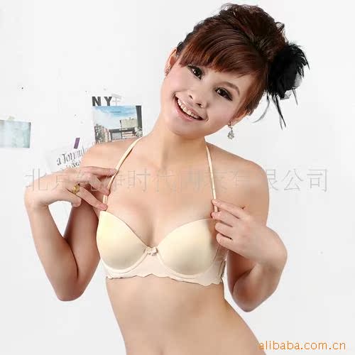 挂脖露背<em>侧开扣</em>无痕内衣女式内衣女士内衣<em>文胸</em>