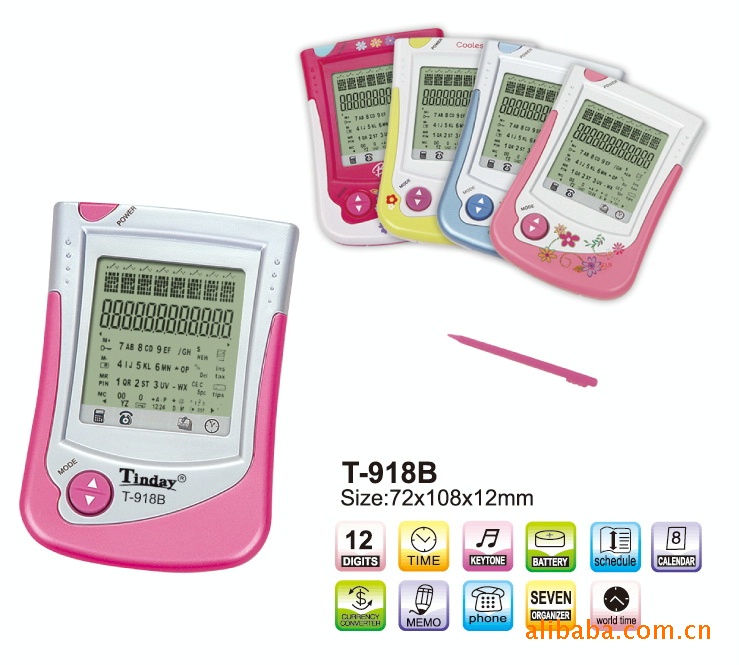 算器-供应多功能电阻触发掌上型电子记事薄-计