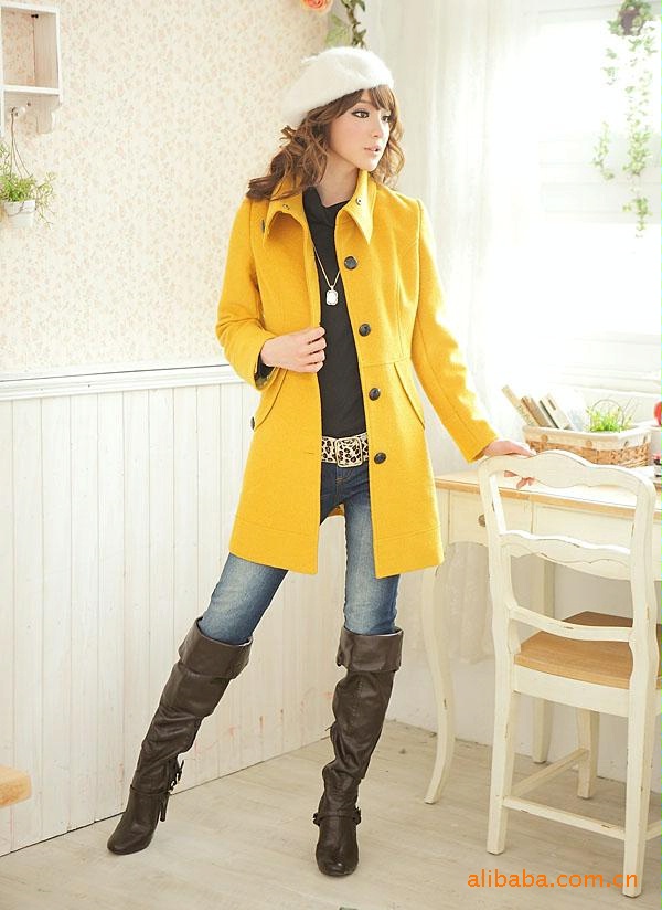 <em>品牌女装</em>大衣<em>网店</em>代理<em>加盟</em> 欧美风时尚修身长