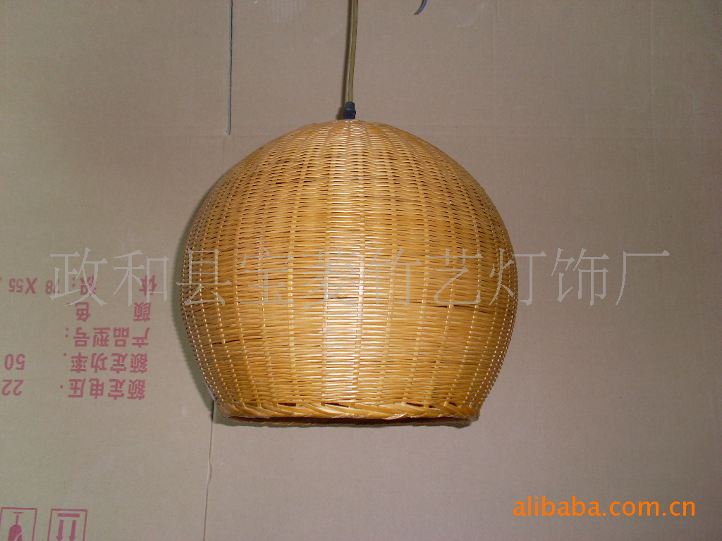 竹灯饰,竹工艺品,竹灯罩,家居灯饰,羊皮灯,吊灯生产厂家  宝菱竹艺