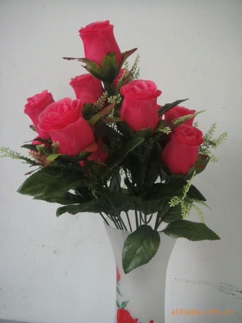 批发采购仿真植物-批发仿真花 绢花 塑料花 郑