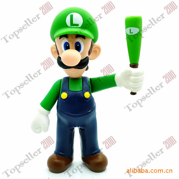 马里奥\/超级玛丽 23cm棒球棍路易基塑胶大号手