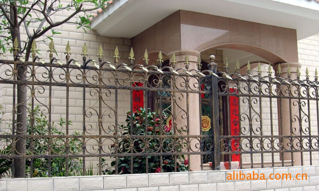 金属建材-【苏北厂家】铁艺围栏双尖头 烤漆电