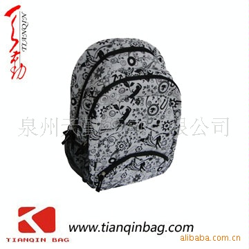 【印花布背包,双肩背包,条纹花布背包】,书包价