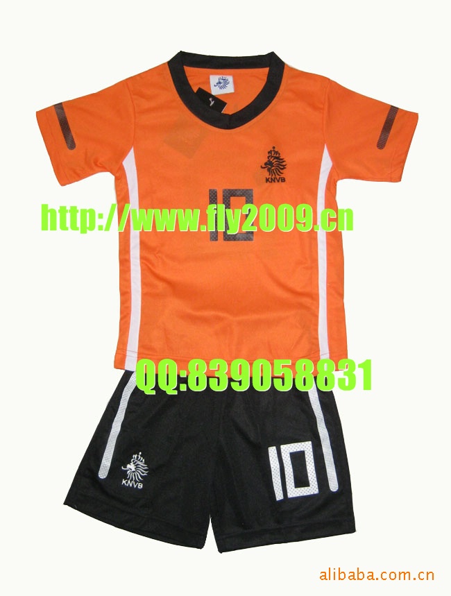 儿童足球服套装 荷兰主场队服 10号斯内德,儿童