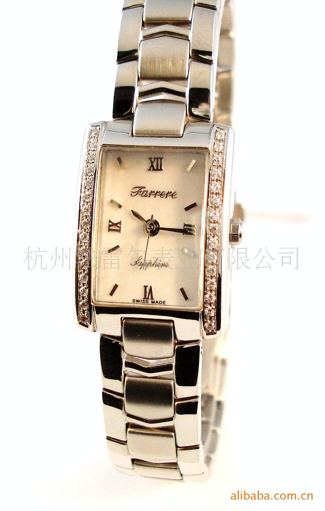 <em>批发</em>采购钟表-瑞士 Farrere <em>女士</em>石英弧方<em>手表</em>