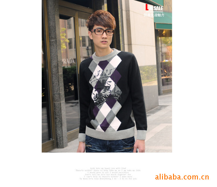 乐麦尚品<em>男士</em>英伦<em>风格毛衣</em> 外套秋装 男装 长款