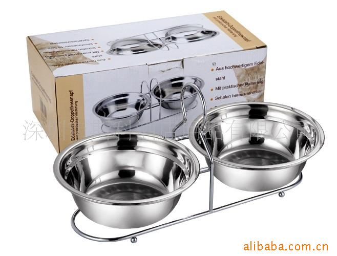 廠傢供應不銹鋼寵物餐具鐵藝寵物碗寵物用品寵物貓碗005C-04工廠,批發,進口,代購