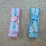 【厂家大量】最新款布艺儿童发夹鸭夹