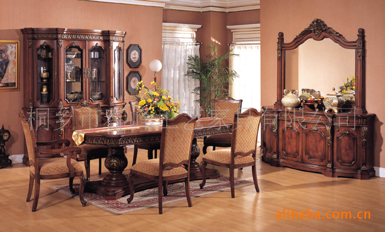 【厂家直销各类高档餐桌餐椅 美式风格餐椅】