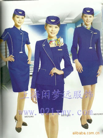 制作上海空姐服,公交制服铁路制服,机场工作服