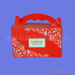 珠海彩森长期供应高档红色印花手提生日蛋糕盒