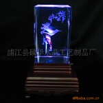 专业生产带LED的水晶3d内雕,3D水晶内雕(内雕+LED灯)