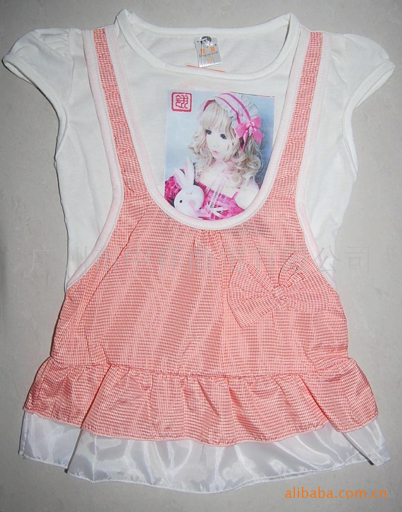 <em>批发</em>库存儿童<em>服装女童</em>套装 4-12岁女童裙套装