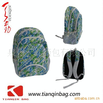 【印花布背包,双肩背包,条纹花布背包】,书包价