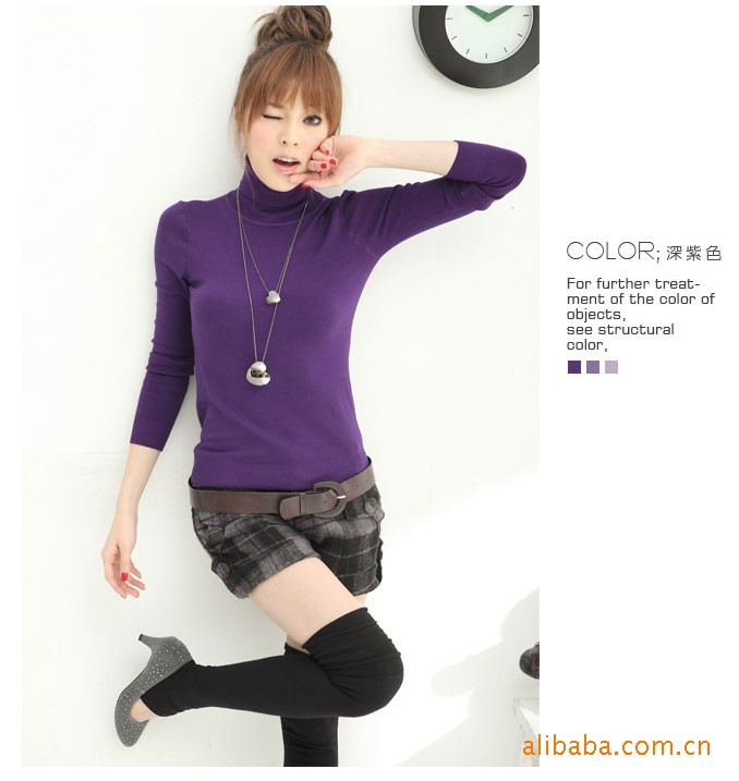 2010秋 新装<em>毛衣</em>小高领<em>长袖</em>针织<em>打底</em>衫<em>批发</em>–