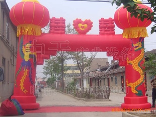 山东潍坊市潍城区厂家供应婚庆设备、庆典、喜庆用品、5*6米贴龙凤门亭