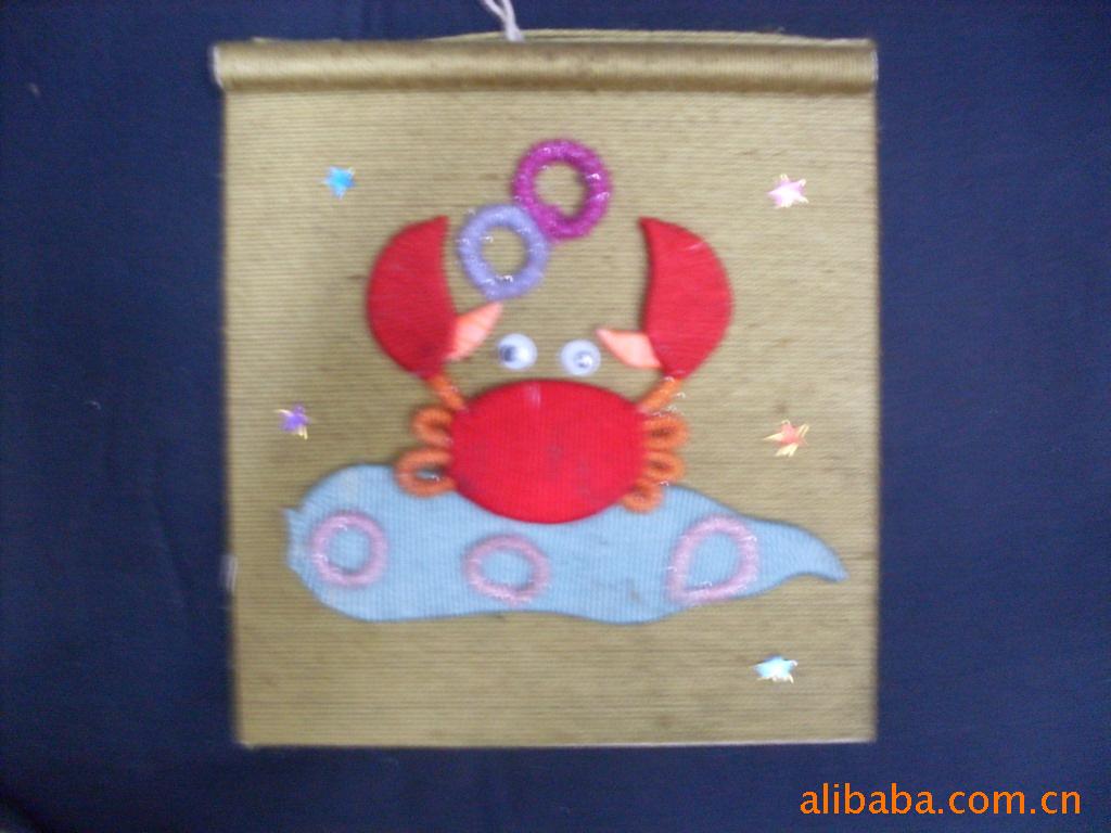 具 DIY大号毛线贴画,红房子手工制作挂画,手工工艺品 其他