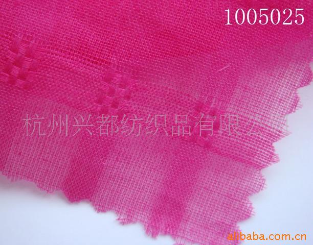 1005025全棉提花薄纱面料