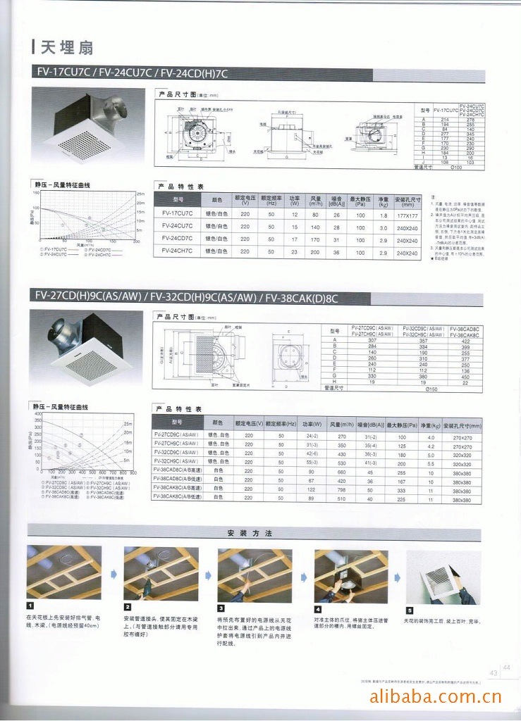 松下换气扇参数图片