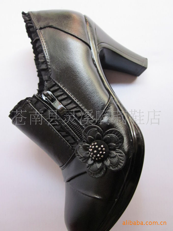 【厂家直销批发 <em>淑</em>尔慧 <em>女士</em>高跟单鞋 休闲<em>皮鞋</em>