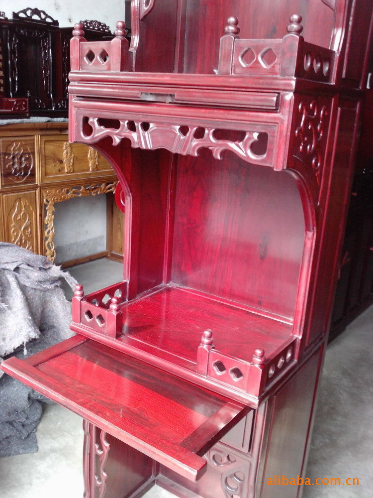 红木 180高 三位 神楼 神柜 供桌 贡桌 佛龛图片