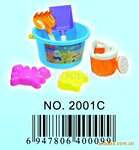 沙滩玩具,6件套沙滩桶。2001C