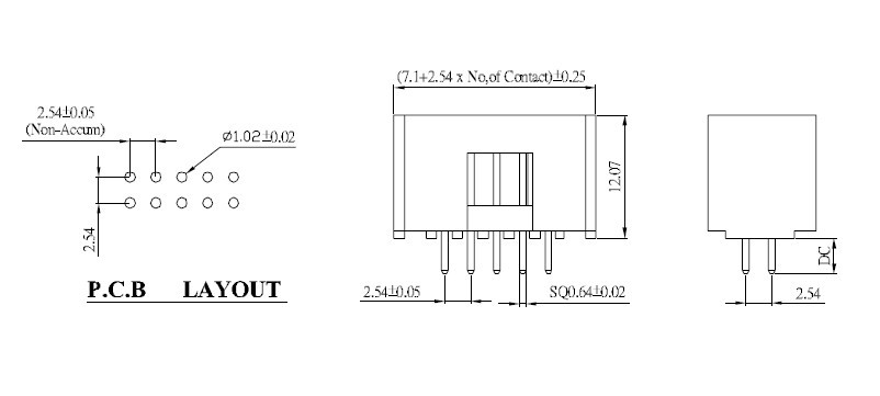【供排针Box Header】