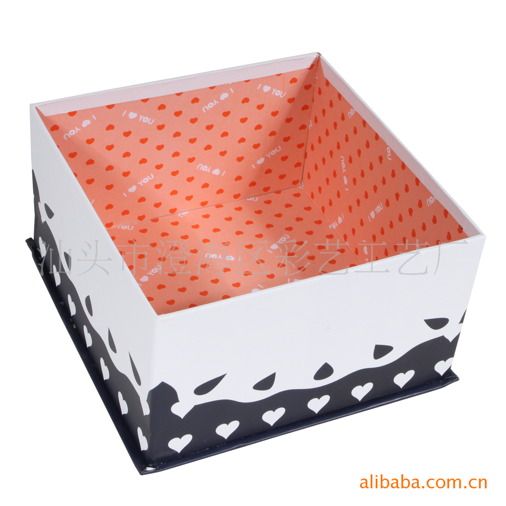 【上海礼品盒凤怡斯正方形礼品盒黑白相间大中