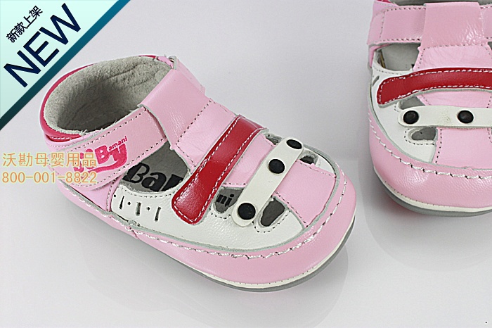 批发宝宝洞洞鞋 凉鞋 婴儿真皮单鞋 包脚鞋 带粘