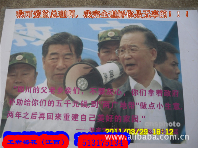 温总理在四川汶川地震灾区上的讲话---暗指广西