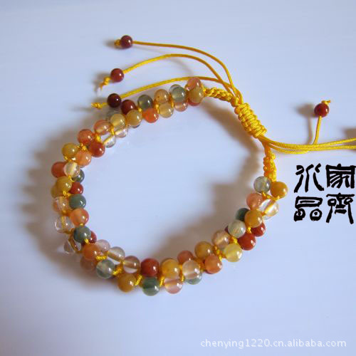 玉线编织千千结 天然福禄寿发晶手链 东海水晶 27.00,25.00元/件