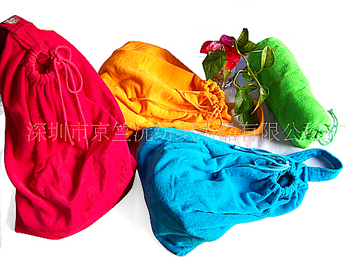 供应素色活性印沙滩巾 割绒工艺 沙难游现必备 促销礼品沙滩巾