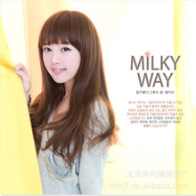 假发 齐<em>流海</em> 斜刘海 <em>女生</em>卷发 可爱卷发 长卷发