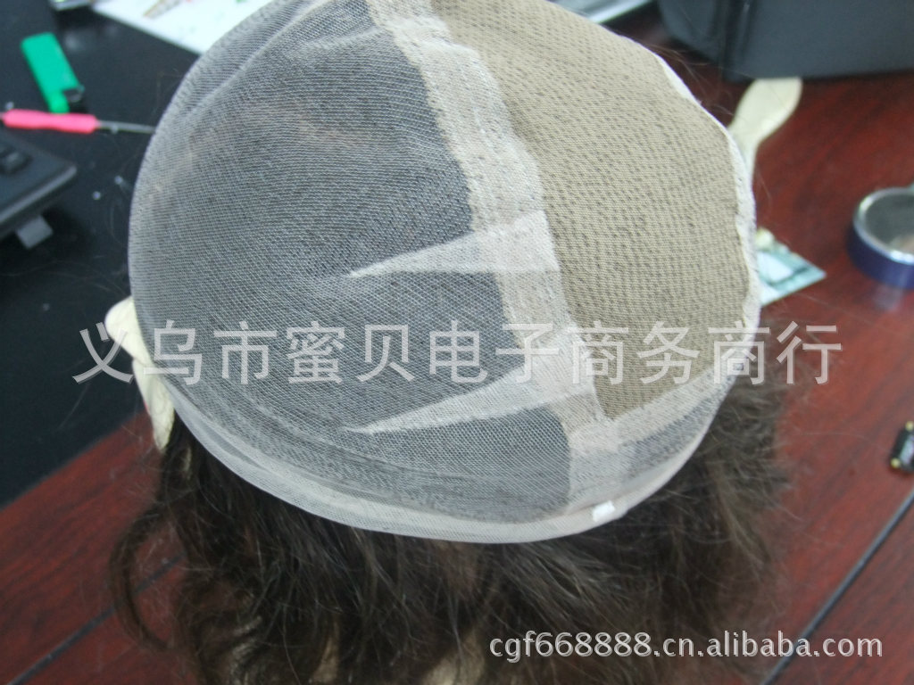 真人发假发套 全蕾丝 前蕾丝外贸头套 定做 真人发丝假发套